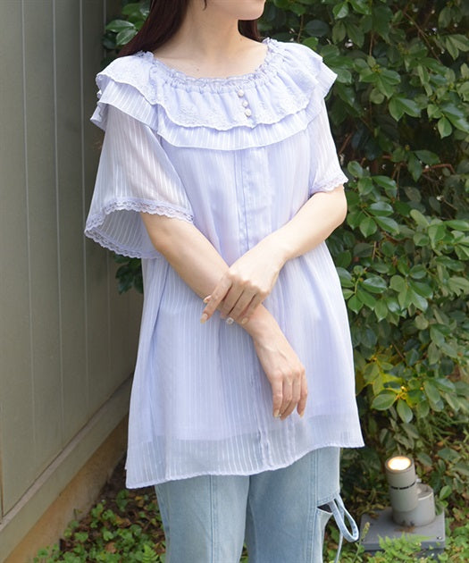 Sheer Striped Tunic