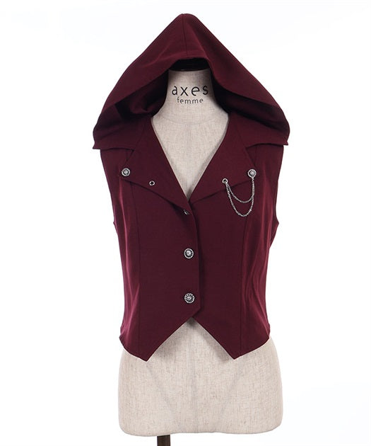 Hood Vest with Chain