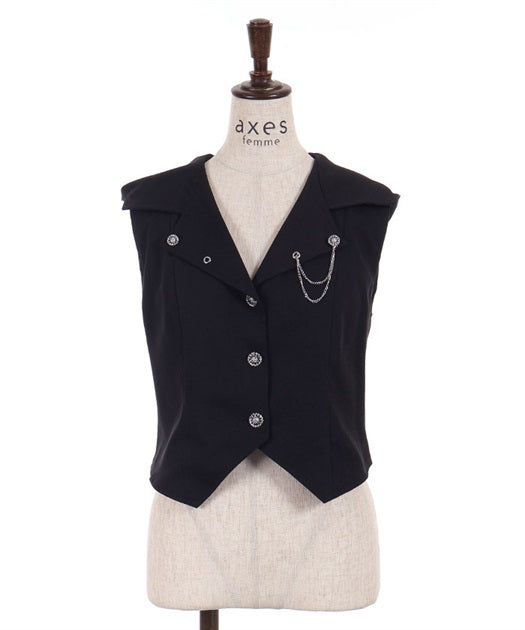 Hood Vest with Chain