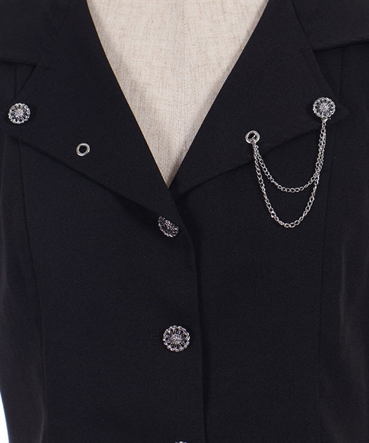 Hood Vest with Chain