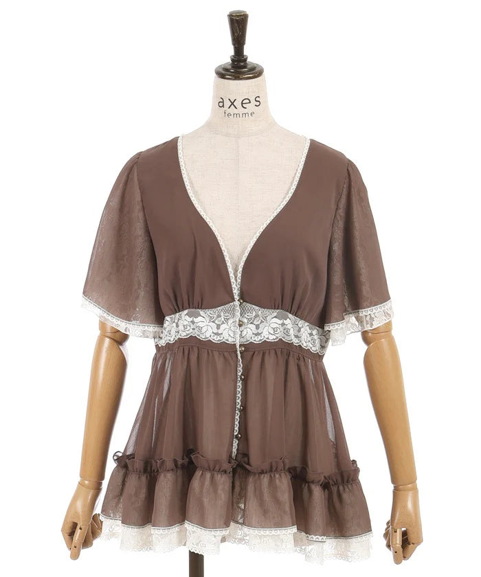 Middle Length Willow Crepe Chiffon Gown