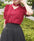 Gold Button Choker-Style Blouse