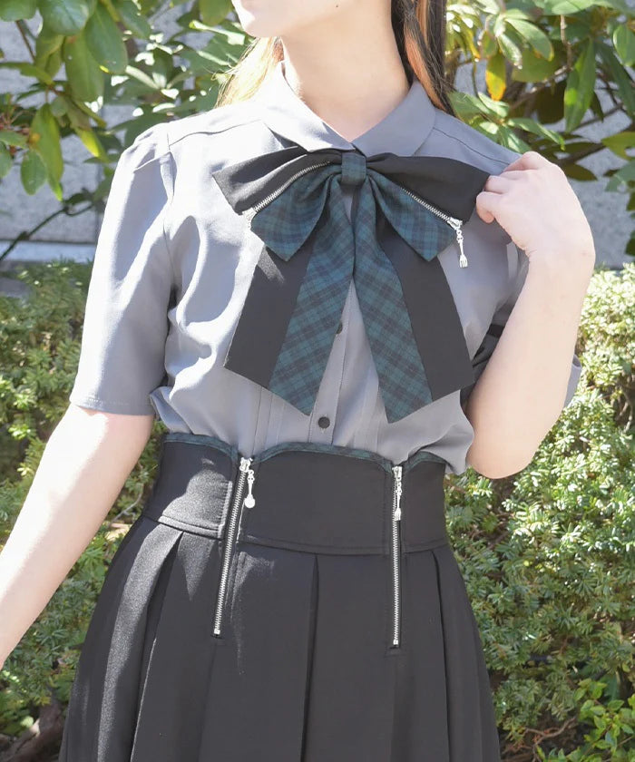 Cutlery Zip Ribbon Blouse