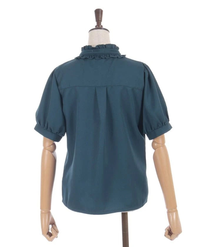 Ribbon & Jabot Brooch Blouse