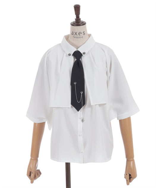 Blouse with Chain Necktie