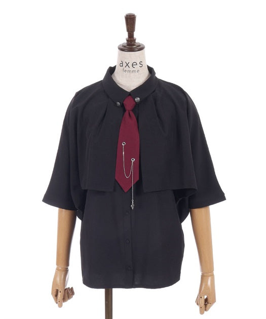 Blouse with Chain Necktie