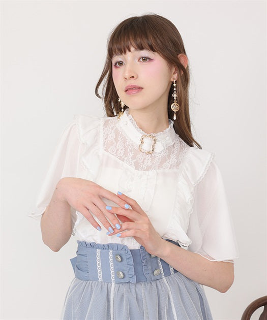 Choker Style Frill Blouse