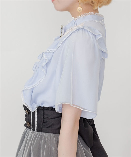 Choker Style Frill Blouse