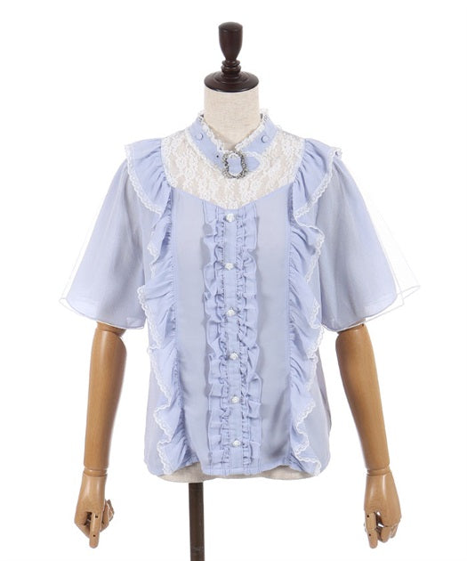 Choker Style Frill Blouse