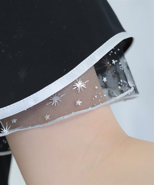 Luminous Moon Embroidery Blouse