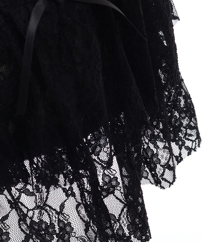 Frill Hood Lace Top