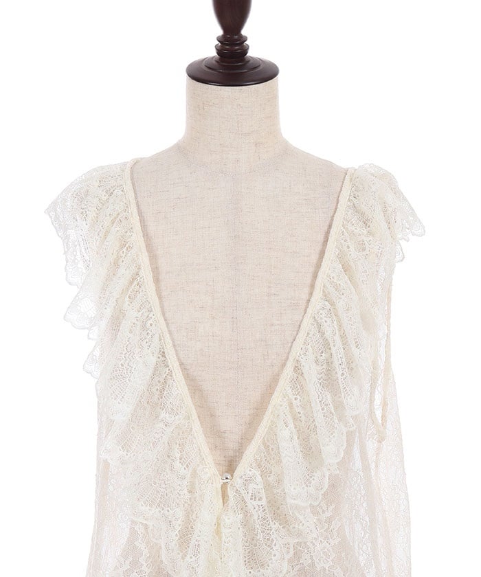 Ruffle Lace Gilet