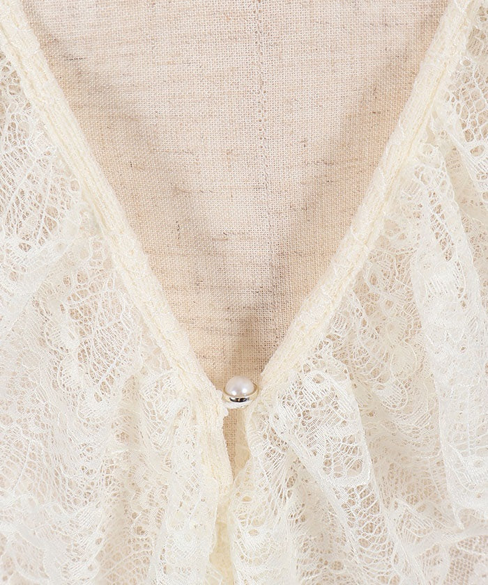 Ruffle Lace Gilet