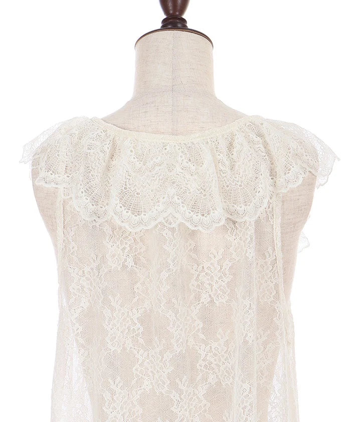 Ruffle Lace Gilet