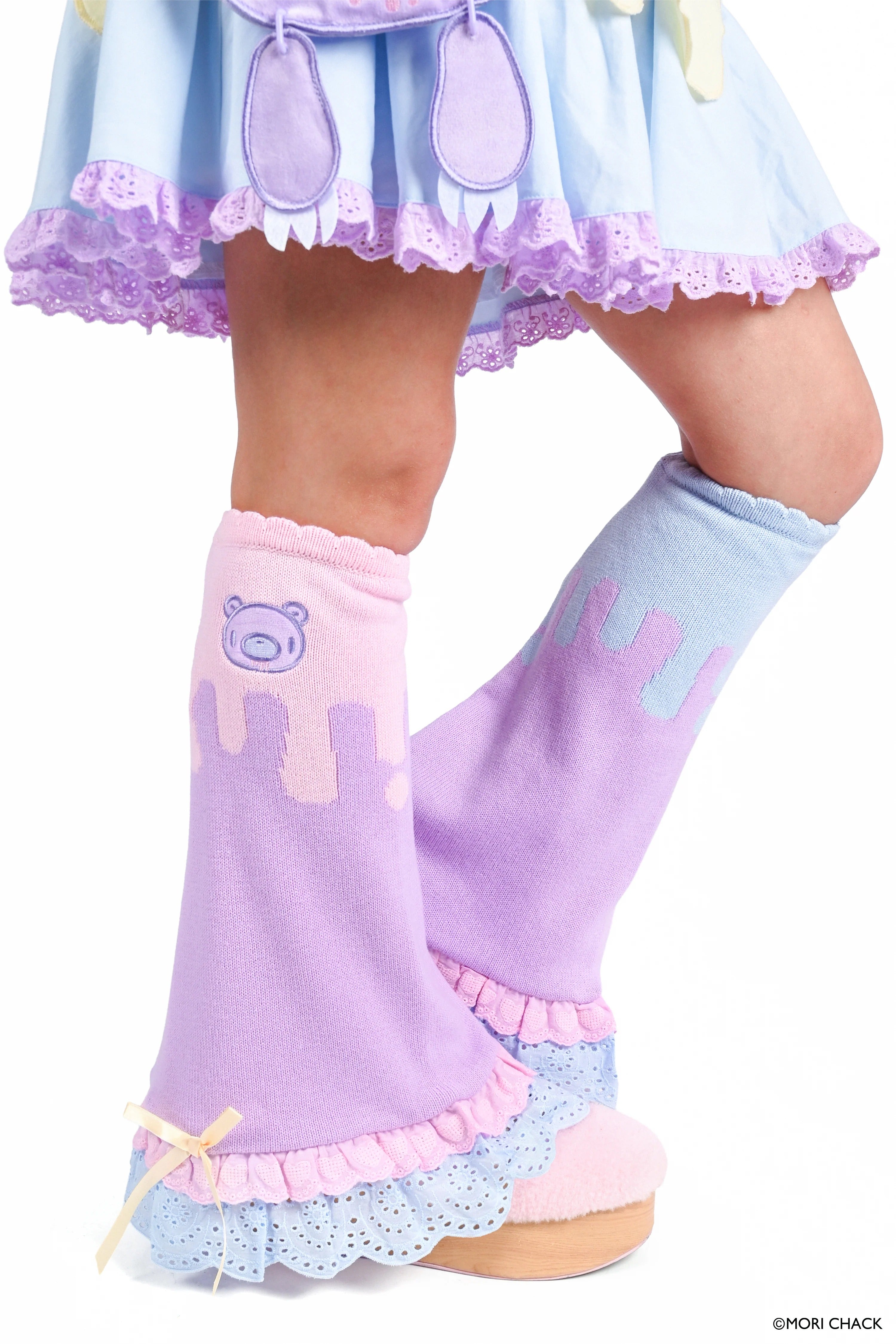 Gloomy Bear x My Violet Pastel Drip Legwarmers