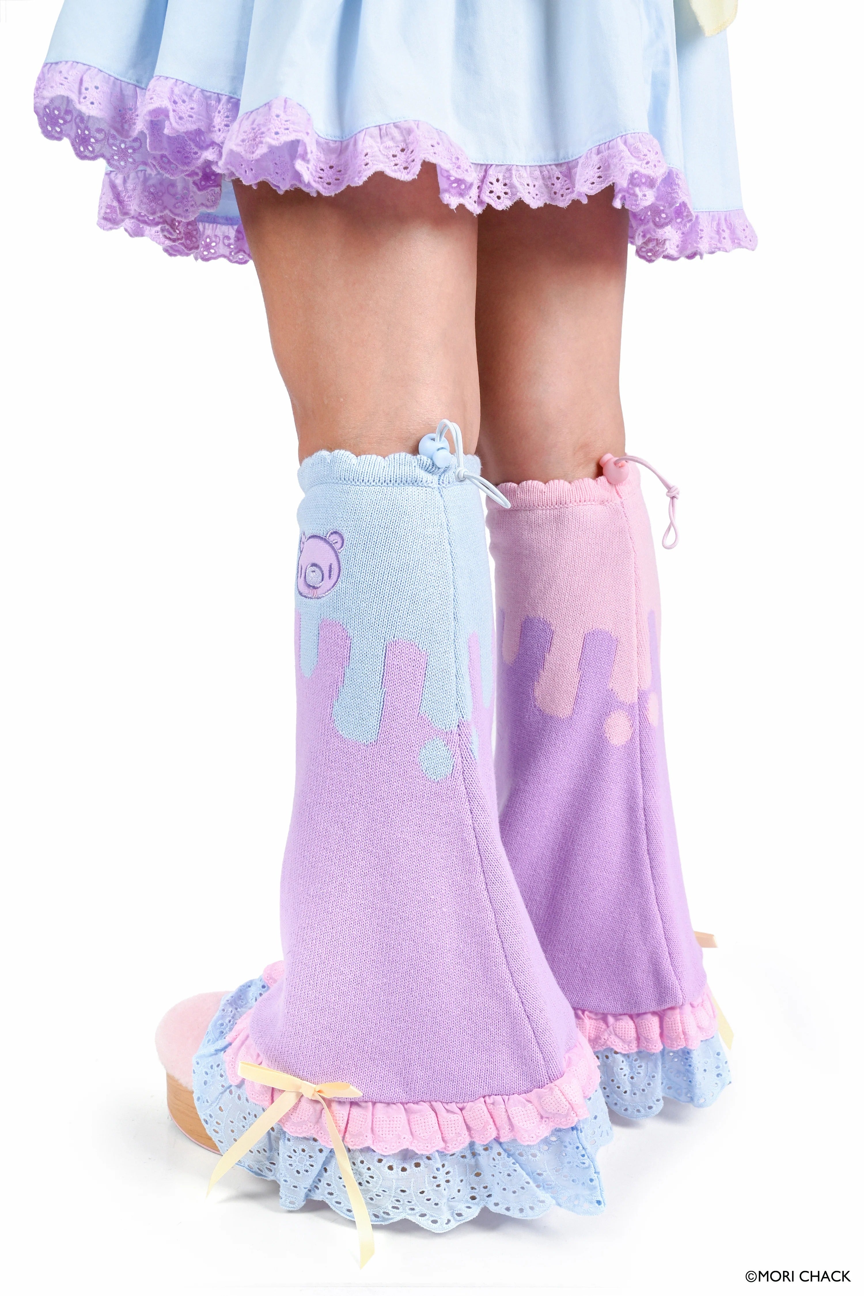 Gloomy Bear x My Violet Pastel Drip Legwarmers