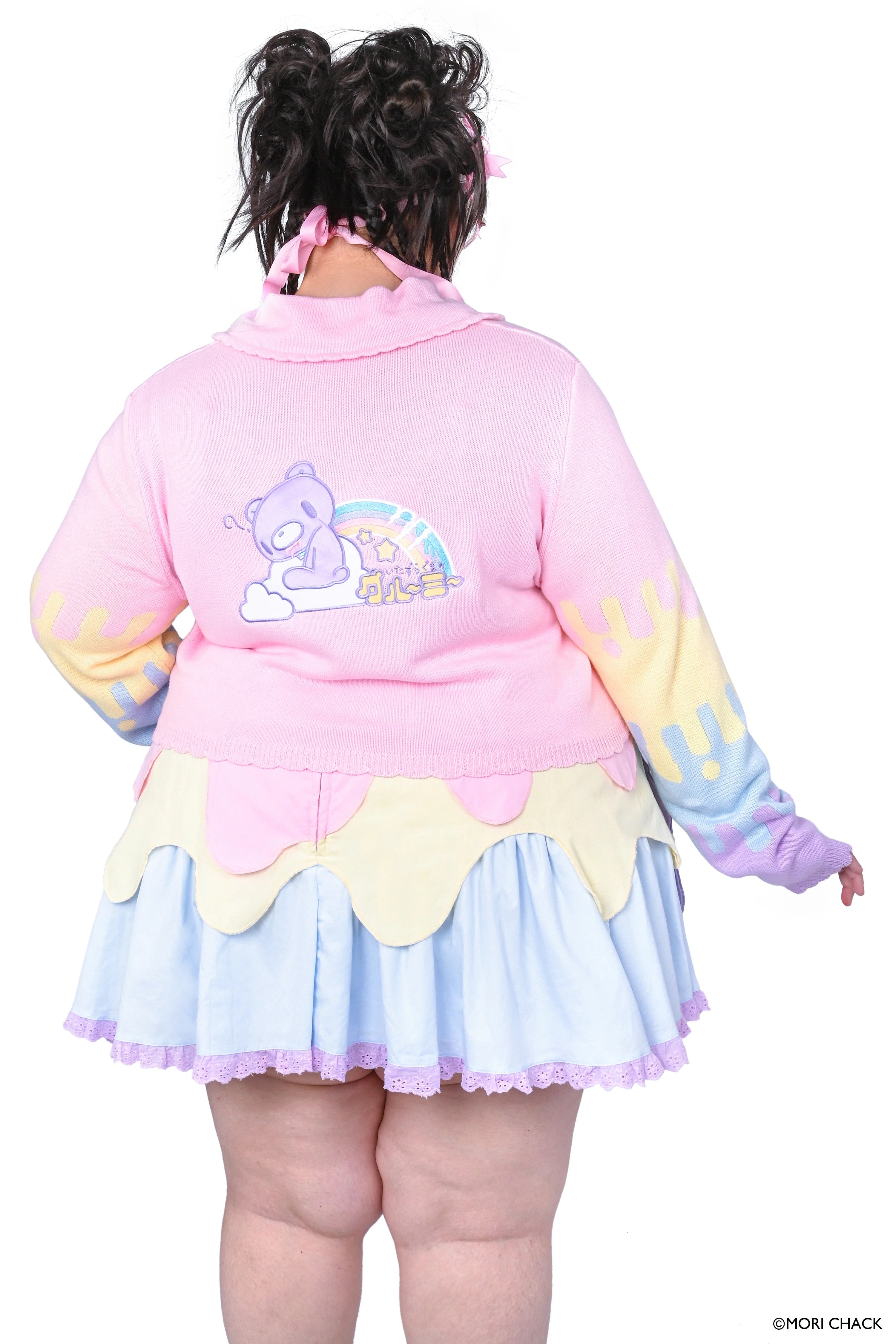 Gloomy Bear x My Violet - Pastel Drip Cardigan