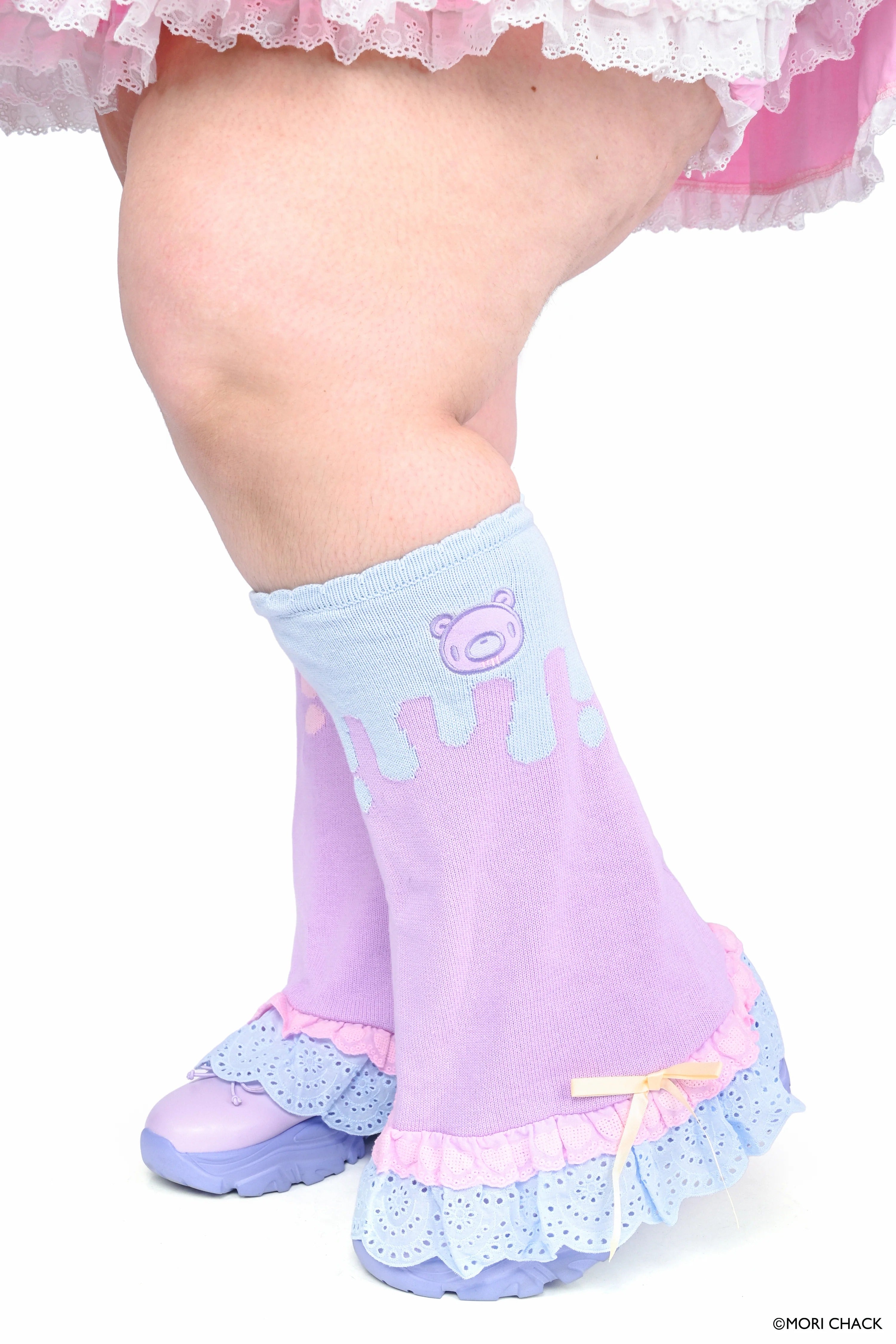Gloomy Bear x My Violet Pastel Drip Legwarmers