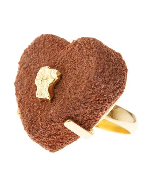 Luxe Heart Chocolat Ring