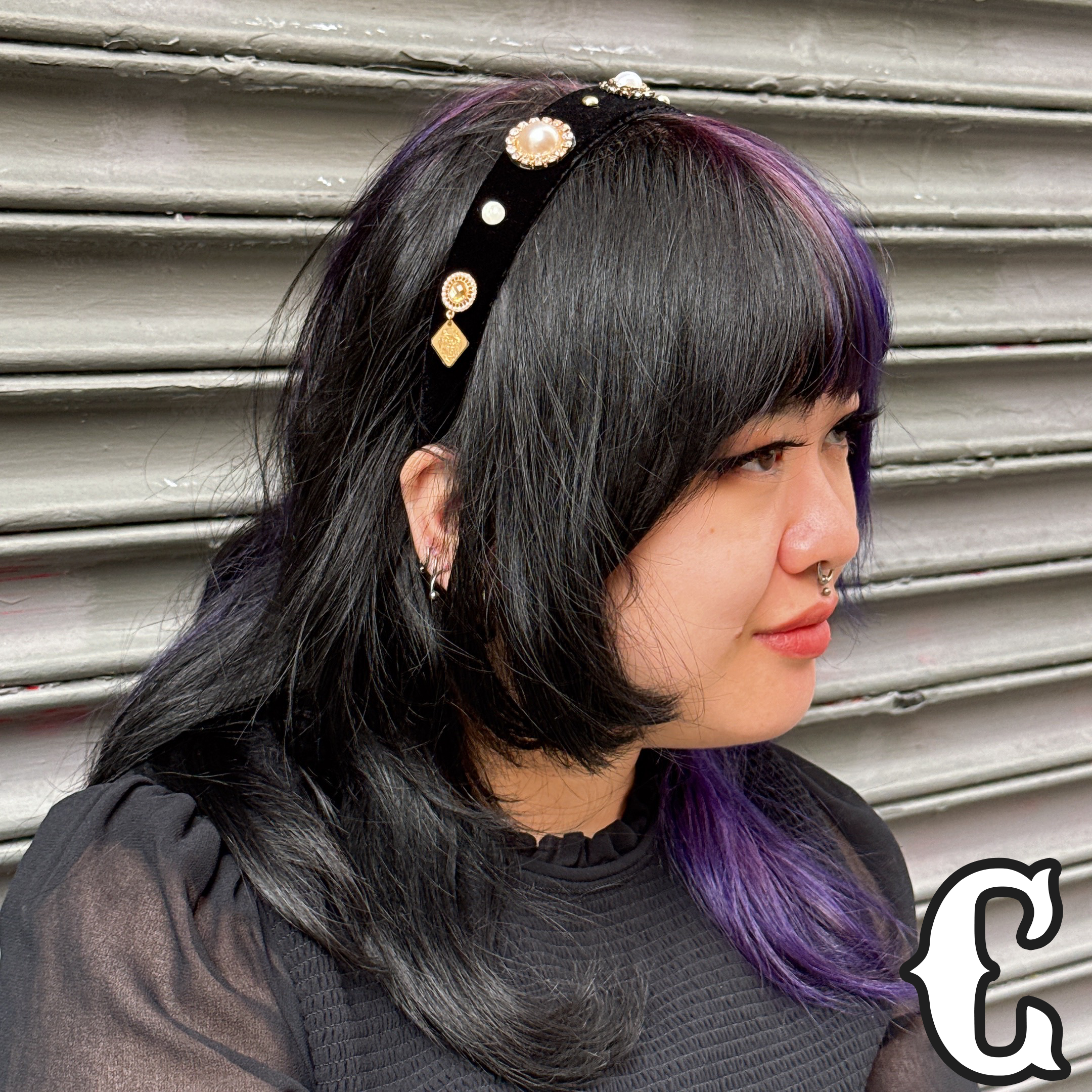 Gem Velvet Headband