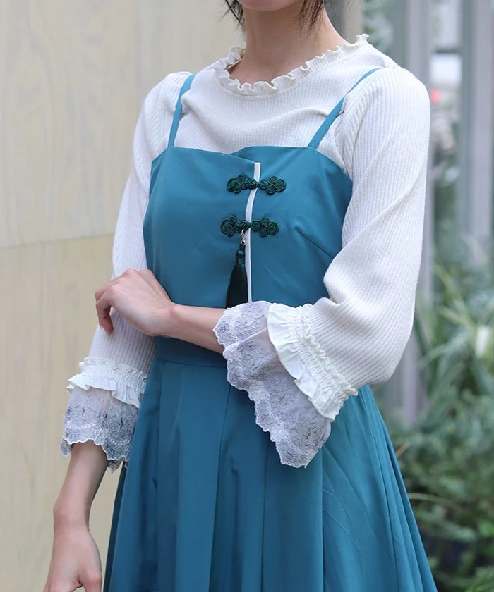 Tulle Embroidery Color Lace Pullover