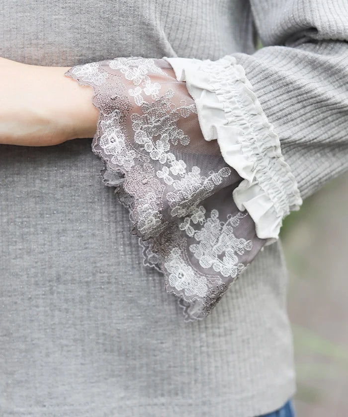 Tulle Embroidery Color Lace Pullover