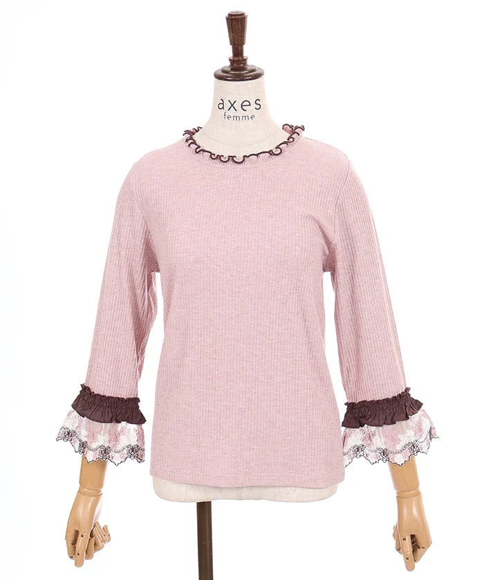 Tulle Embroidery Color Lace Pullover