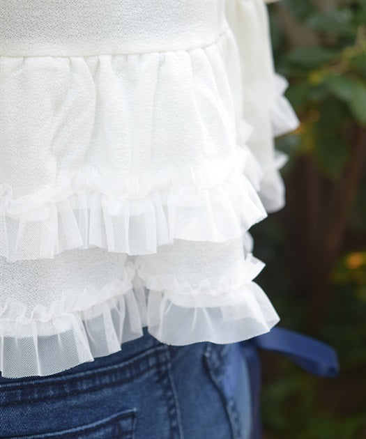 UV Cut Hood Frill Cardigan