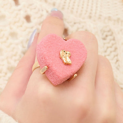 Pink Luxe Heart Chocolat Ring