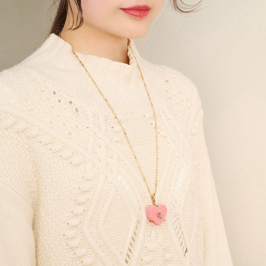 Pink Luxe Heart Chocolat Necklace