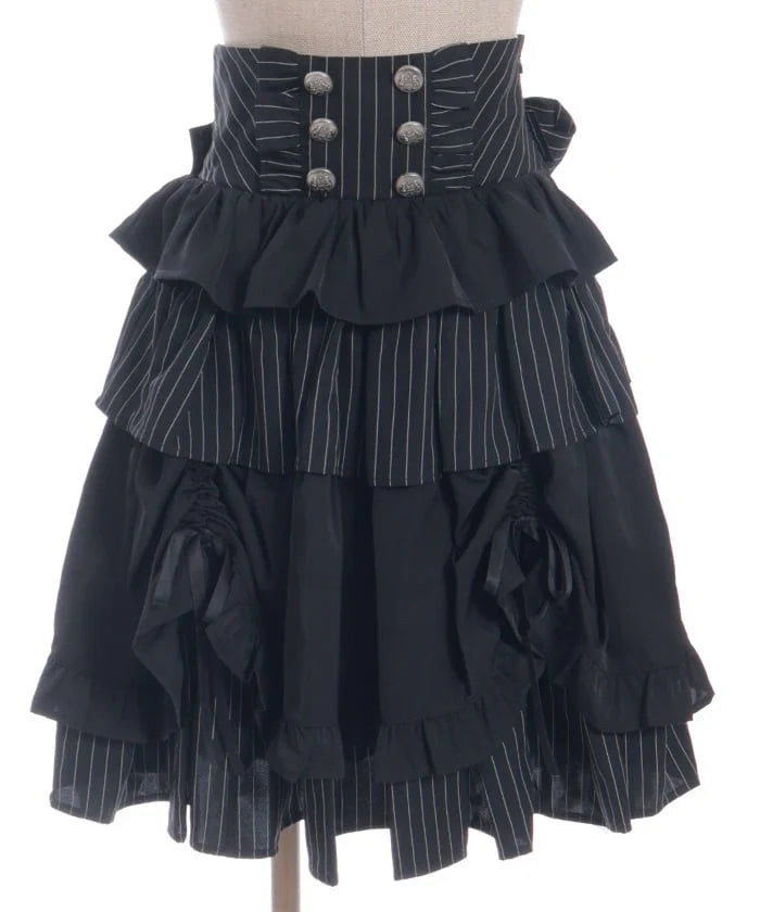 Striped Frill Skirt
