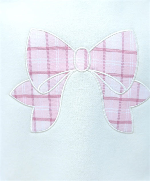 Ribbon Patch Cropped Pullover