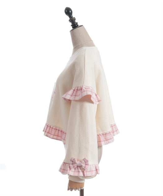 Ribbon Patch Cropped Pullover