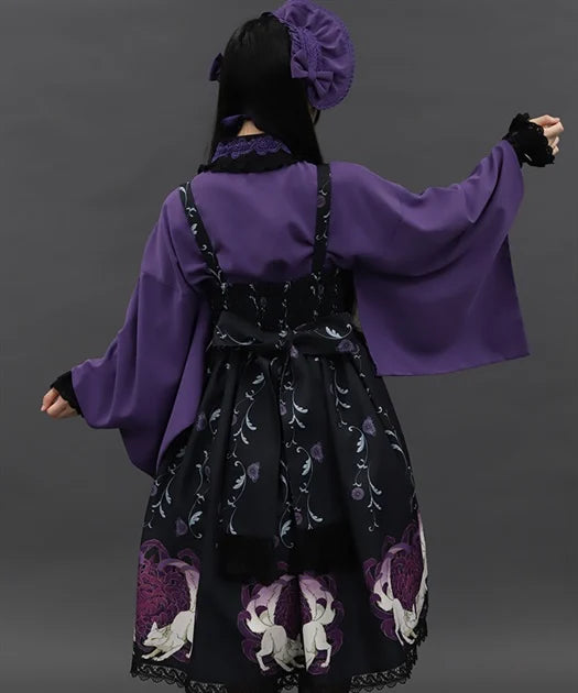 Chrysanthemum & Fox Pattern Jumperskirt