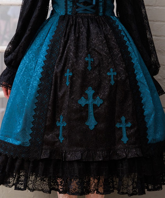 Cross Motif Jumper Skirt