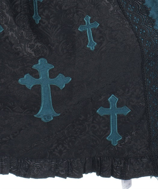 Cross Motif Jumper Skirt