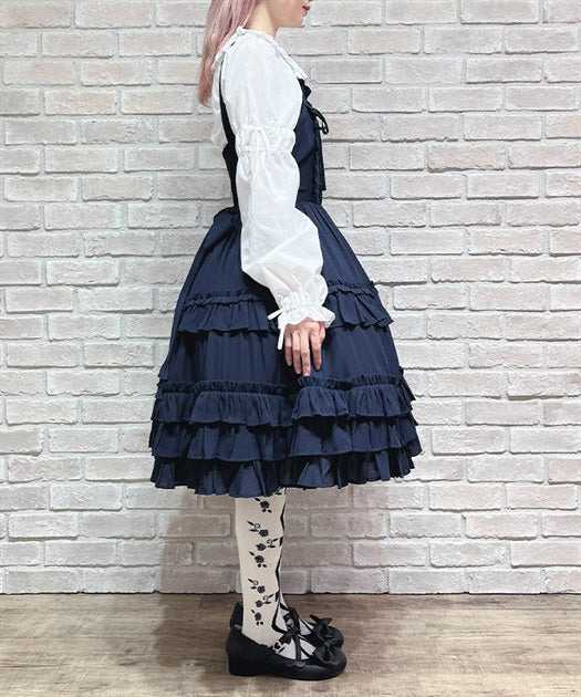 Lace-up Frill Jumperskirt