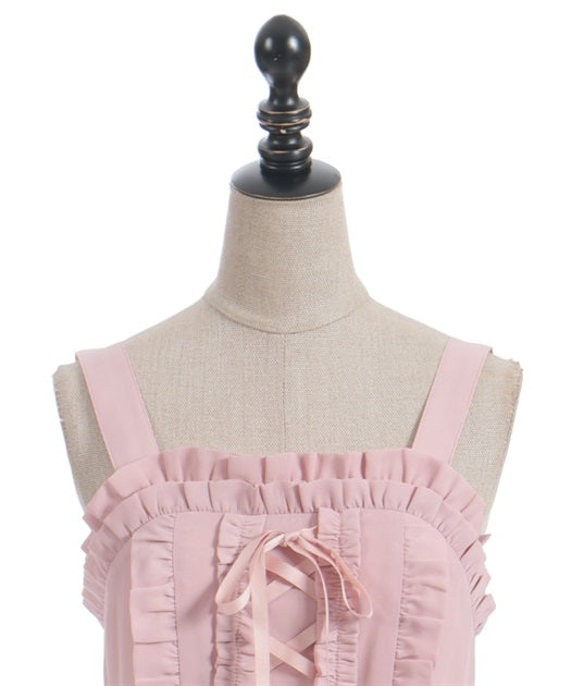 Lace-up Frill Jumperskirt