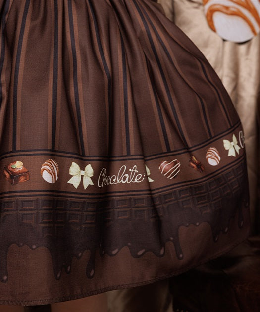 Bonbon Chocolate Pattern Jumper Skirt (Made to Order)