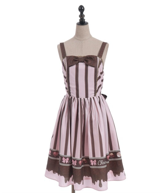 Bonbon Chocolate Pattern Jumper Skirt (Made to Order)