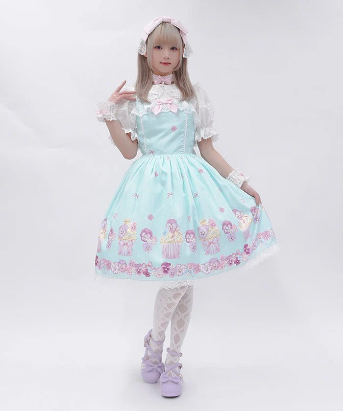 Pansy Cupcake Pattern Jumperskirt