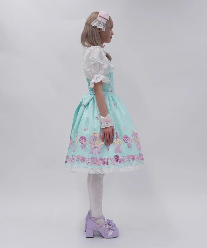 Pansy Cupcake Pattern Jumperskirt