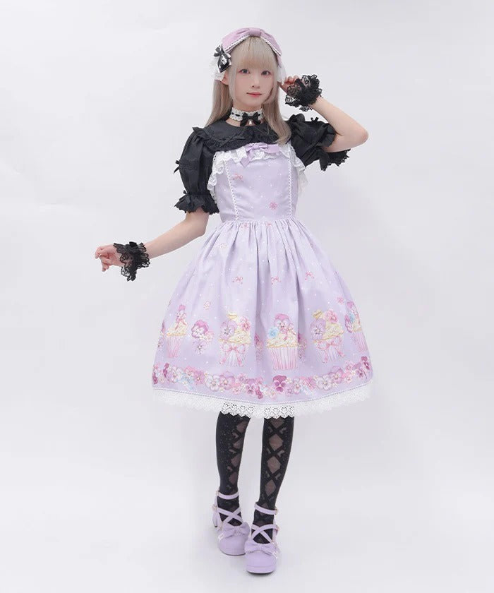 Pansy Cupcake Pattern Jumperskirt
