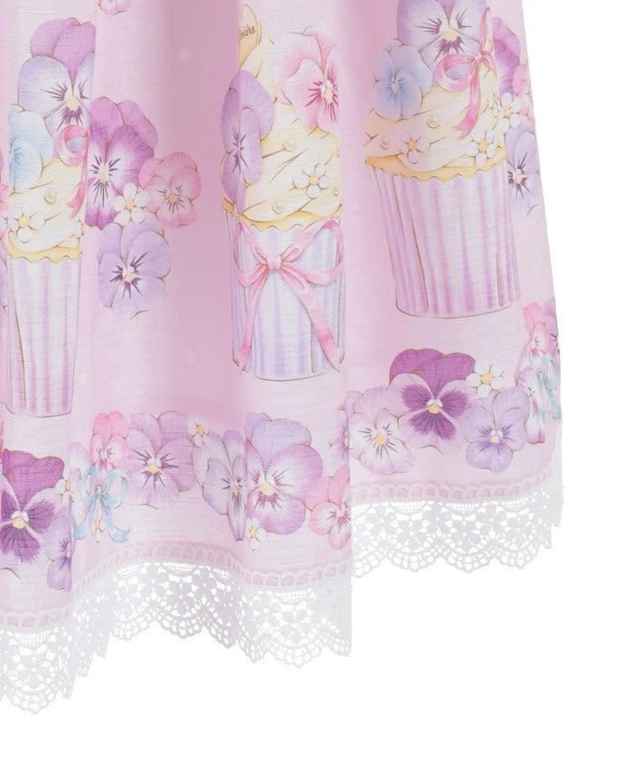 Pansy Cupcake Pattern Jumperskirt