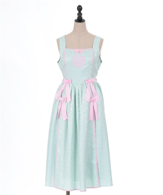 Peony Embroidered Chinese Jumper Skirt