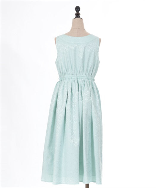 Peony Embroidered Chinese Jumper Skirt