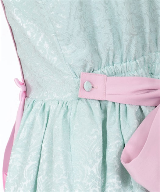 Peony Embroidered Chinese Jumper Skirt