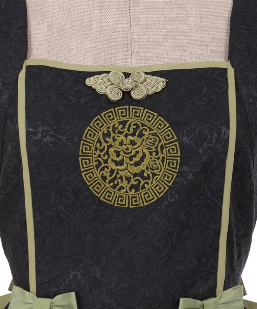 Peony Embroidered Chinese Jumper Skirt