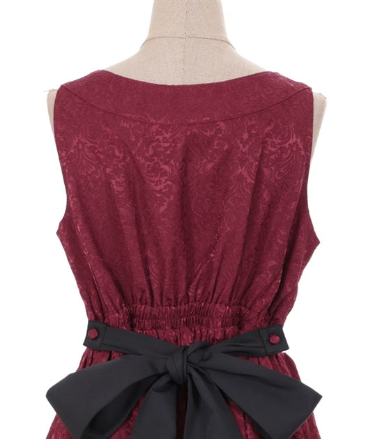 Peony Embroidered Chinese Jumper Skirt