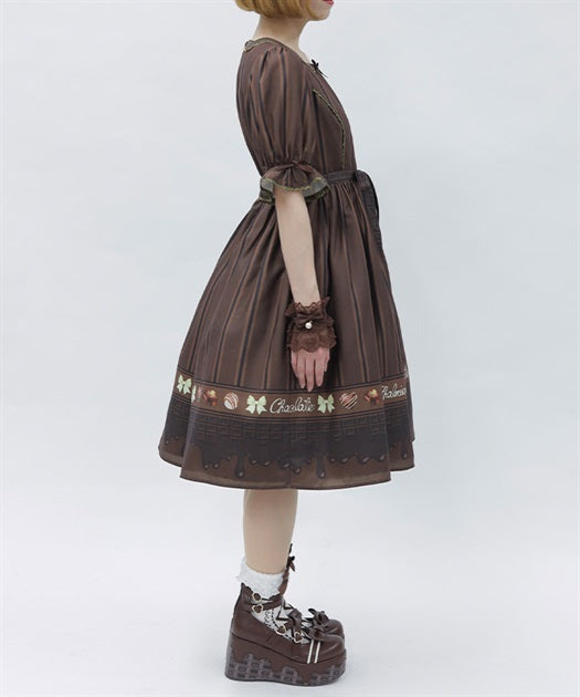 Bonbon Chocolate Pattern Dress (Made to Order)
